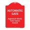 Signmission Automatic Gate Approach Slowly Gate Opens Inward Heavy-Gauge Aluminum Sign, 24" x 18", RW-1824-9863 A-DES-RW-1824-9863 - alternate 1